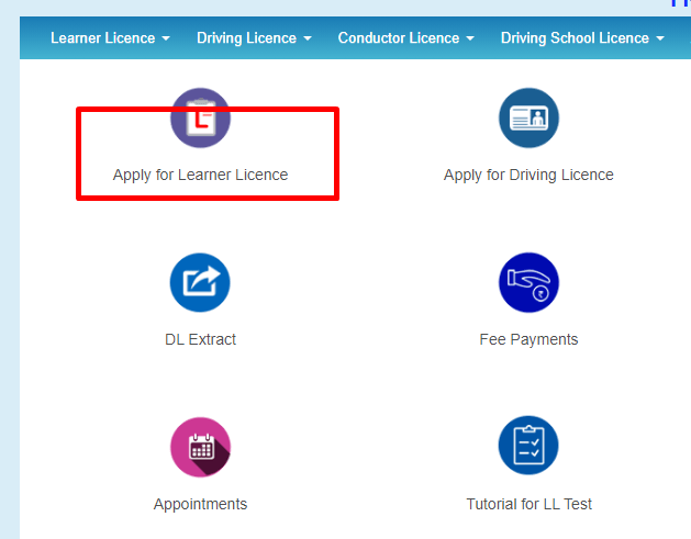 Apply For Learner Licence: यदि आप लर्नर लाइसेंस के लिए आवेदन कर रहे हैं तो इस विकल्प पर क्लिक करें।